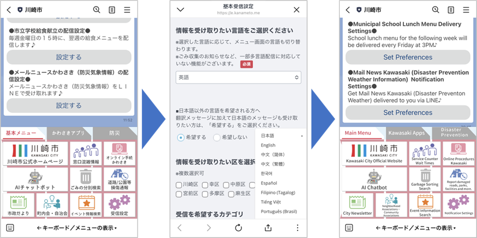 Multilingual services